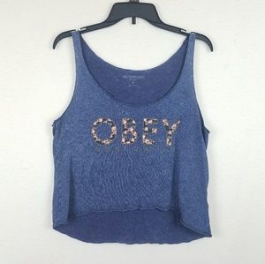 OBEY Oversized Crop Top Tank Medium